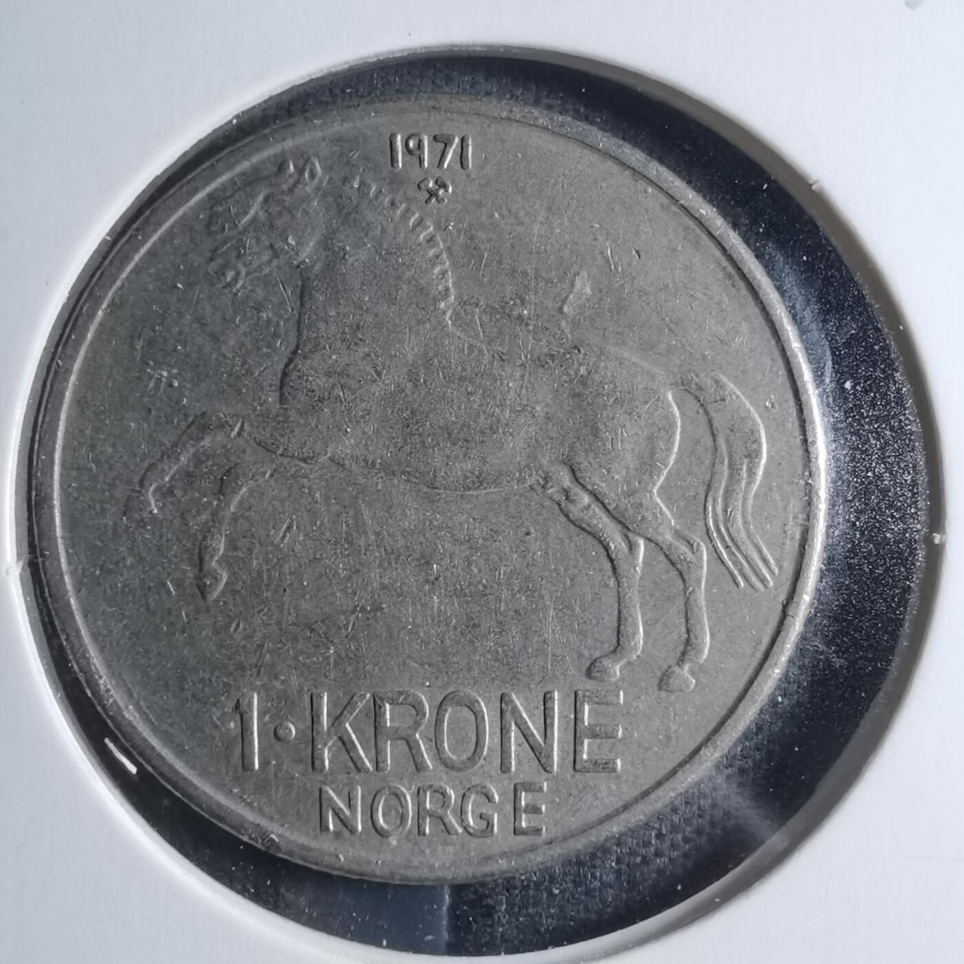 沼泽如烟--第885场 挪威1971年1克朗