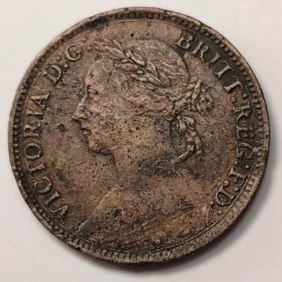 布加迪🐬～世界钱币(上海)🌾第 255 期 /  各国套币和散币 - 英国🇬🇧 1886年 1法新 维多利亚女王头像