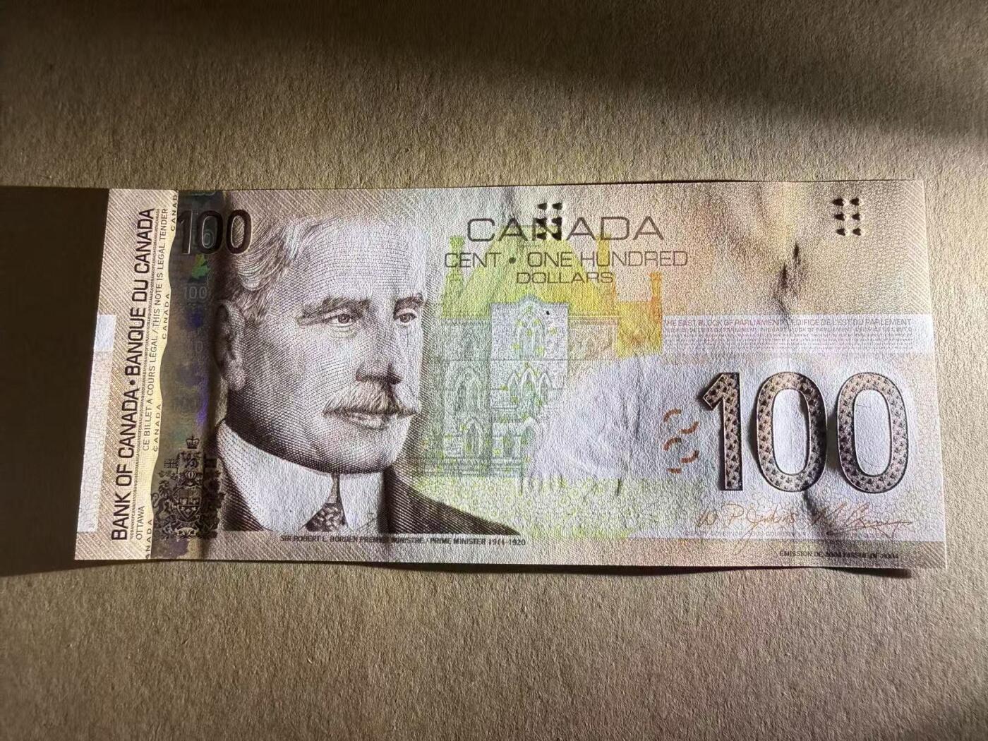 【礼羽收藏】🌏世界钱币拍卖第109期 加拿大旅版100 全新unc