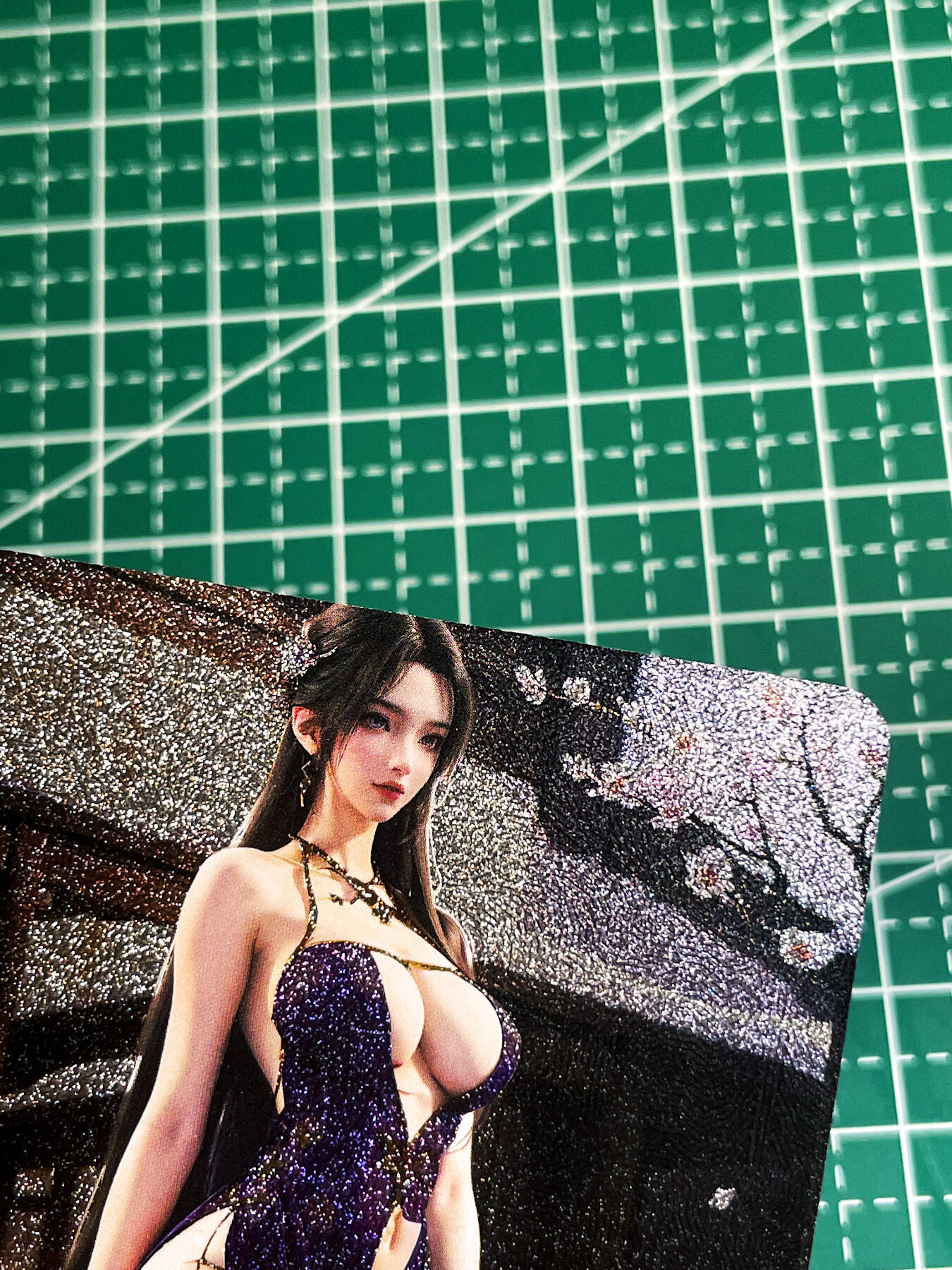 显眼宝35期 佣金1起 10月29日晚20:30截拍  嘎嘎鸭卡牌   古风国漫系列     清绮  共1张   碎闪银纹   小卡尺寸  60*87