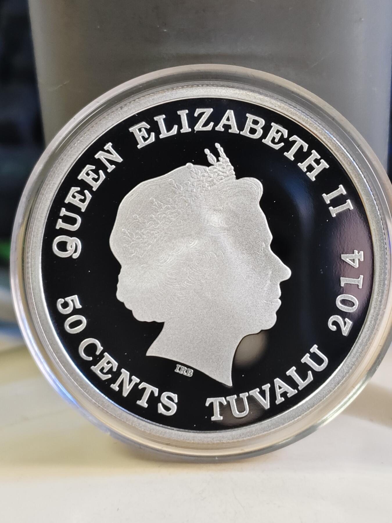 第180期拍卖【长期征集拍品】【北京币展专场】  图瓦卢2014年50分3枚彩色精制银币套 马年（福禄寿） 15.91克*3枚，999银 发行量小于1500套 盒证全 澳大利亚铸造，证书号1266