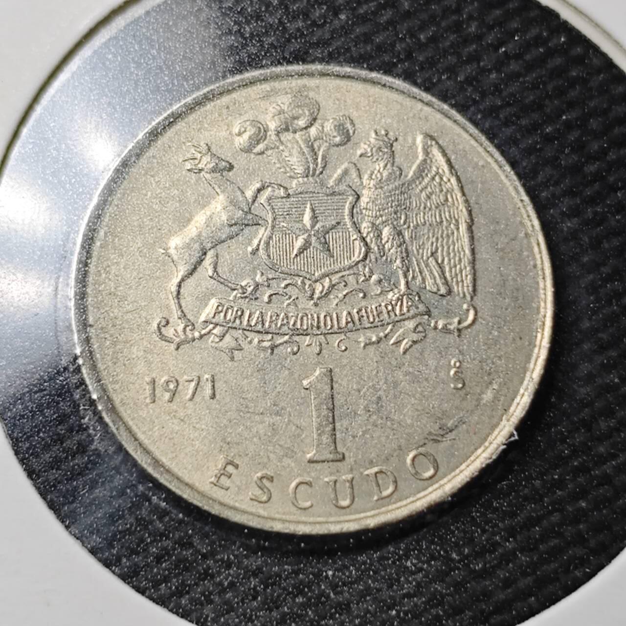 KK钱币收藏小铺  第361场  2月预留时间 周末发货  1971智利1比索