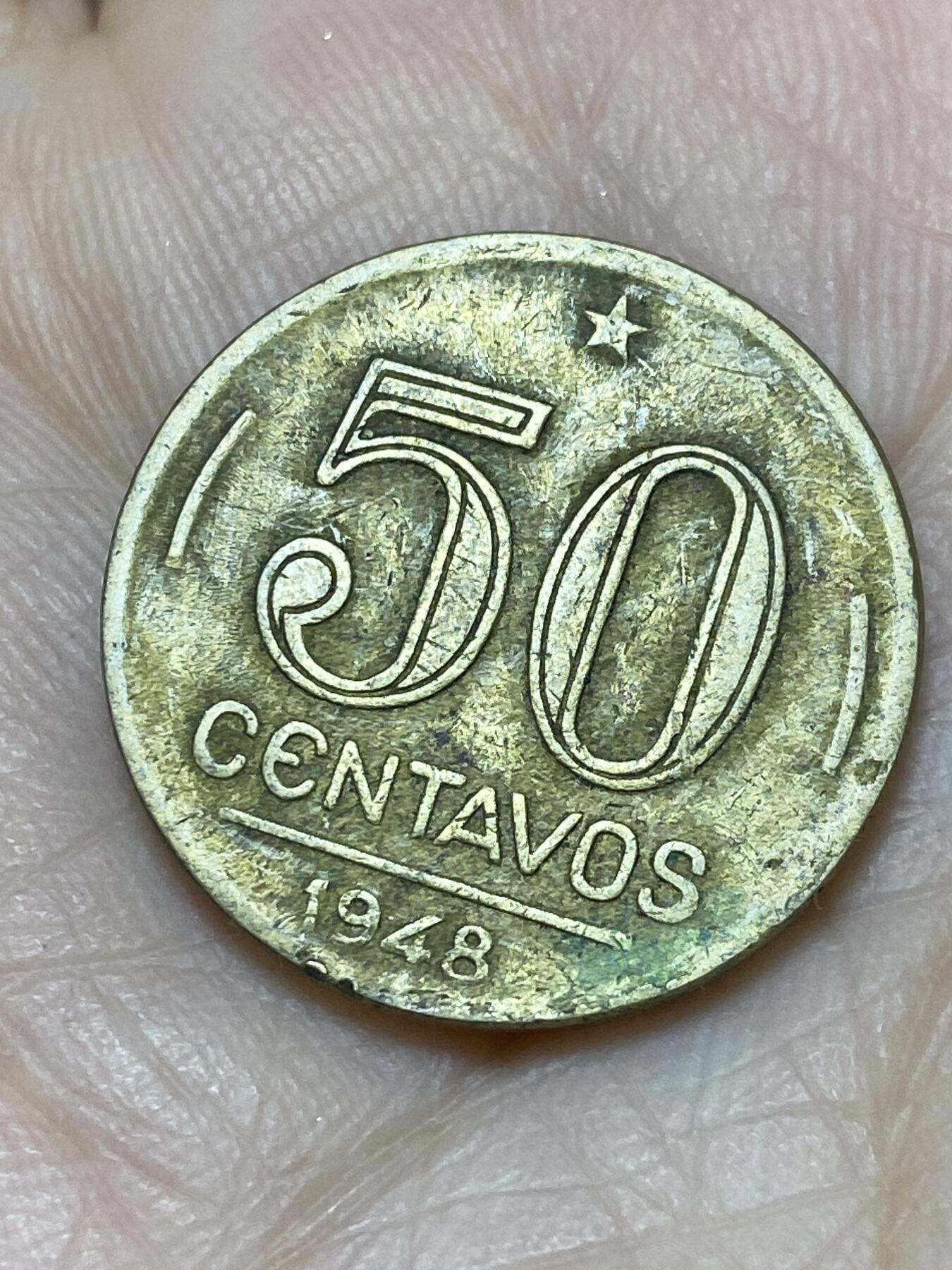 2025年第一百一十九场(总第一百四十五场）外国好品散币(免佣金) 巴西🇧🇷1948年50分