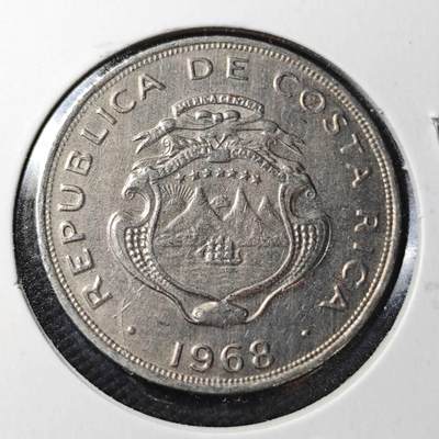 KK钱币收藏小铺  第361场  2月预留时间 周末发货 -  1968哥斯达黎加50分