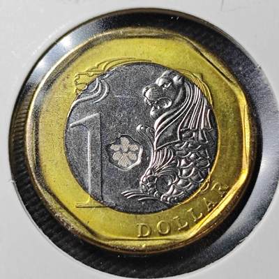 KK钱币收藏小铺  第361场  2月预留时间 周末发货 -  新加坡1元