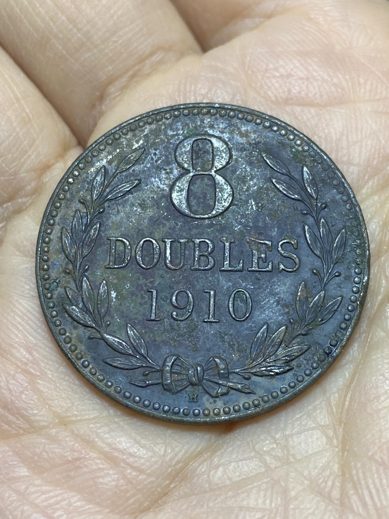 2025年第一百一十九场(总第一百四十五场）外国好品散币(免佣金) 英属根西岛🇬🇬1910年8道布(爱德华七世时期)