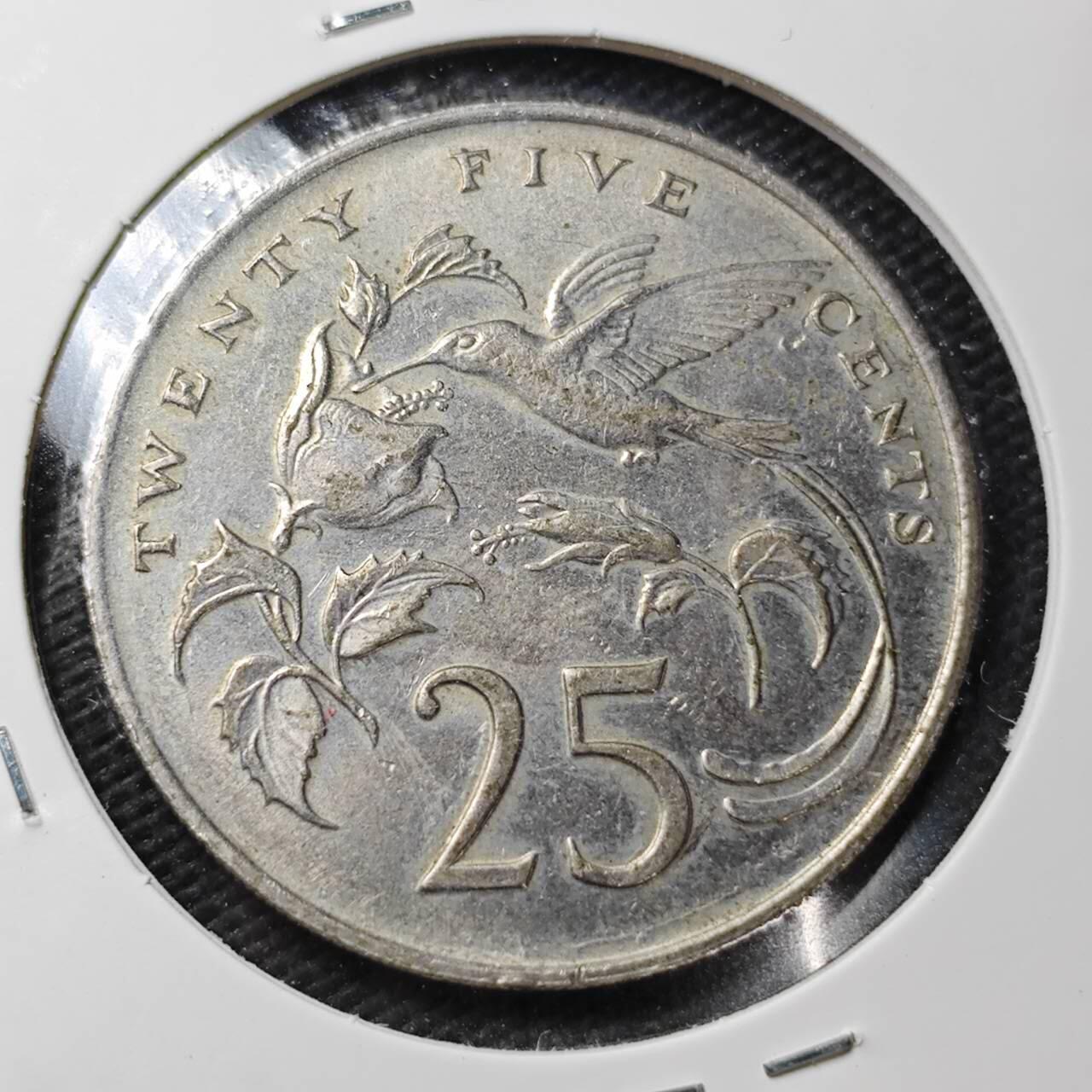 KK钱币收藏小铺  第361场  2月预留时间 周末发货  1989牙买加25分 蜂鸟