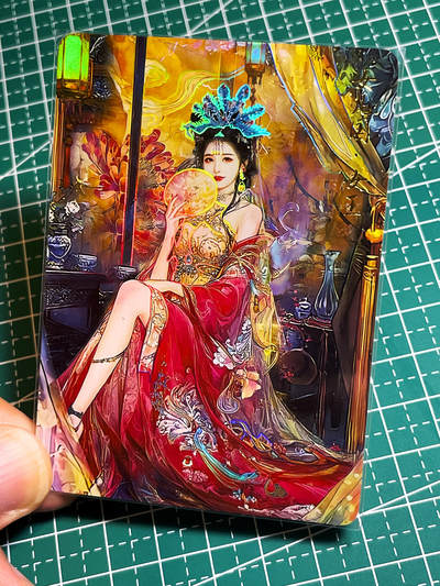 显眼宝35期 佣金1起 10月29日晚20:30截拍  - 造物卡牌   墨烬红颜系列    女儿国王    共1张   彩闪工艺   大卡尺寸  63*88