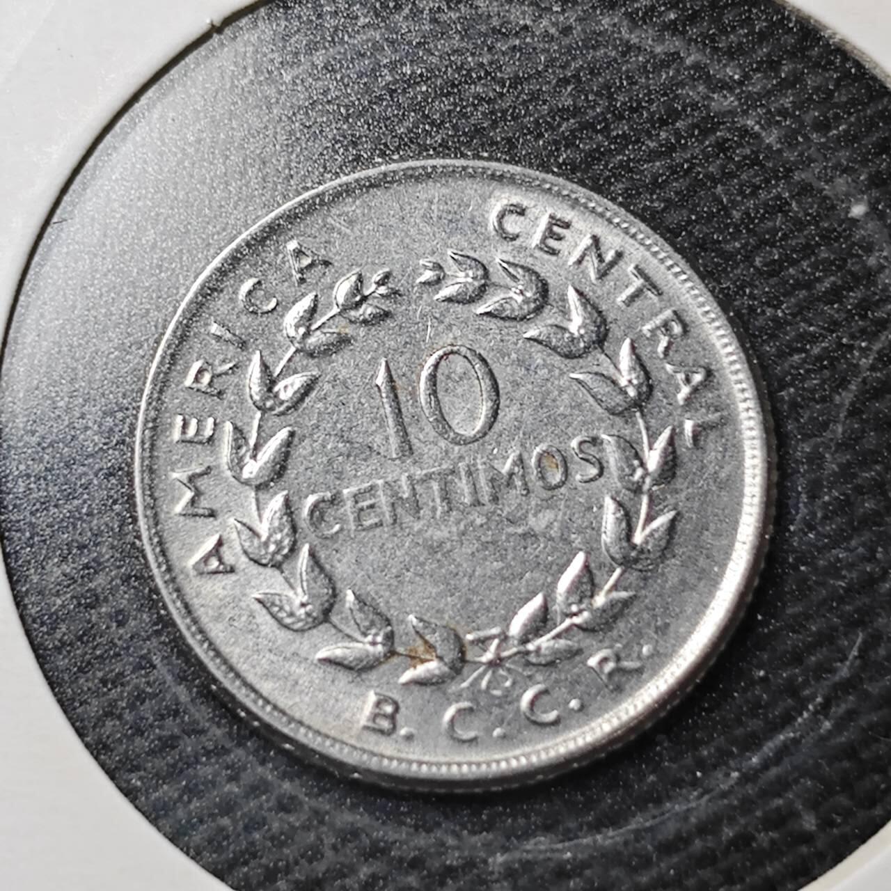 KK钱币收藏小铺  第361场  2月预留时间 周末发货  1958哥斯达黎加10分