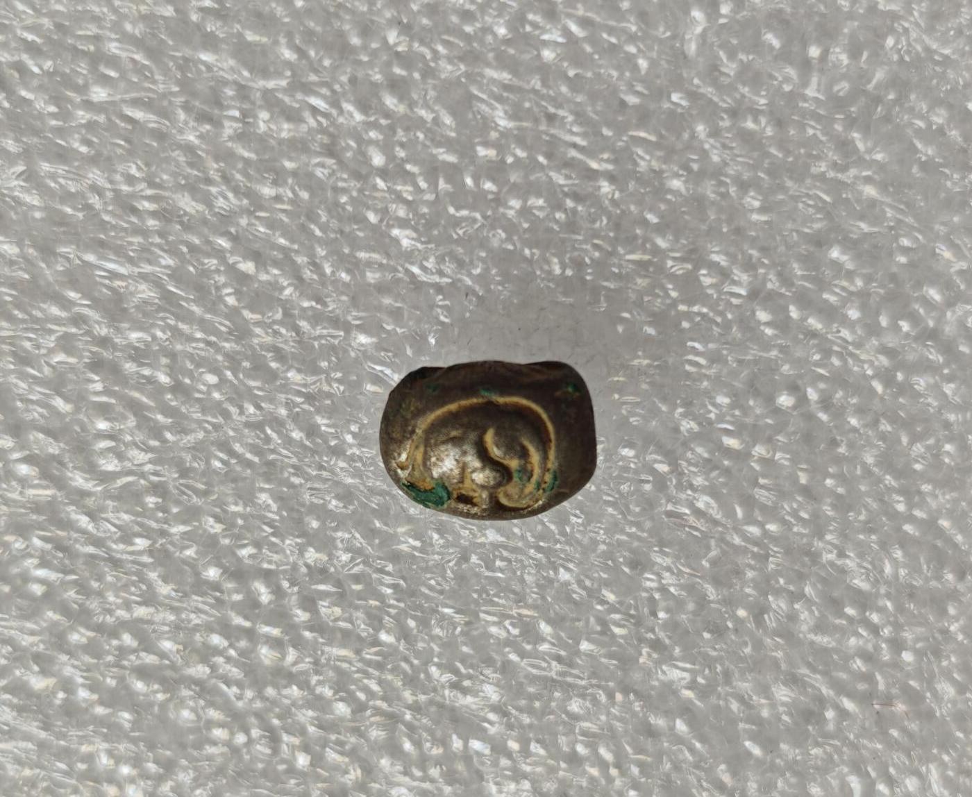 瓶子🏺第214期拍卖会  素可泰王朝象戳海螺戳记屁股锭银锭  早期写真版