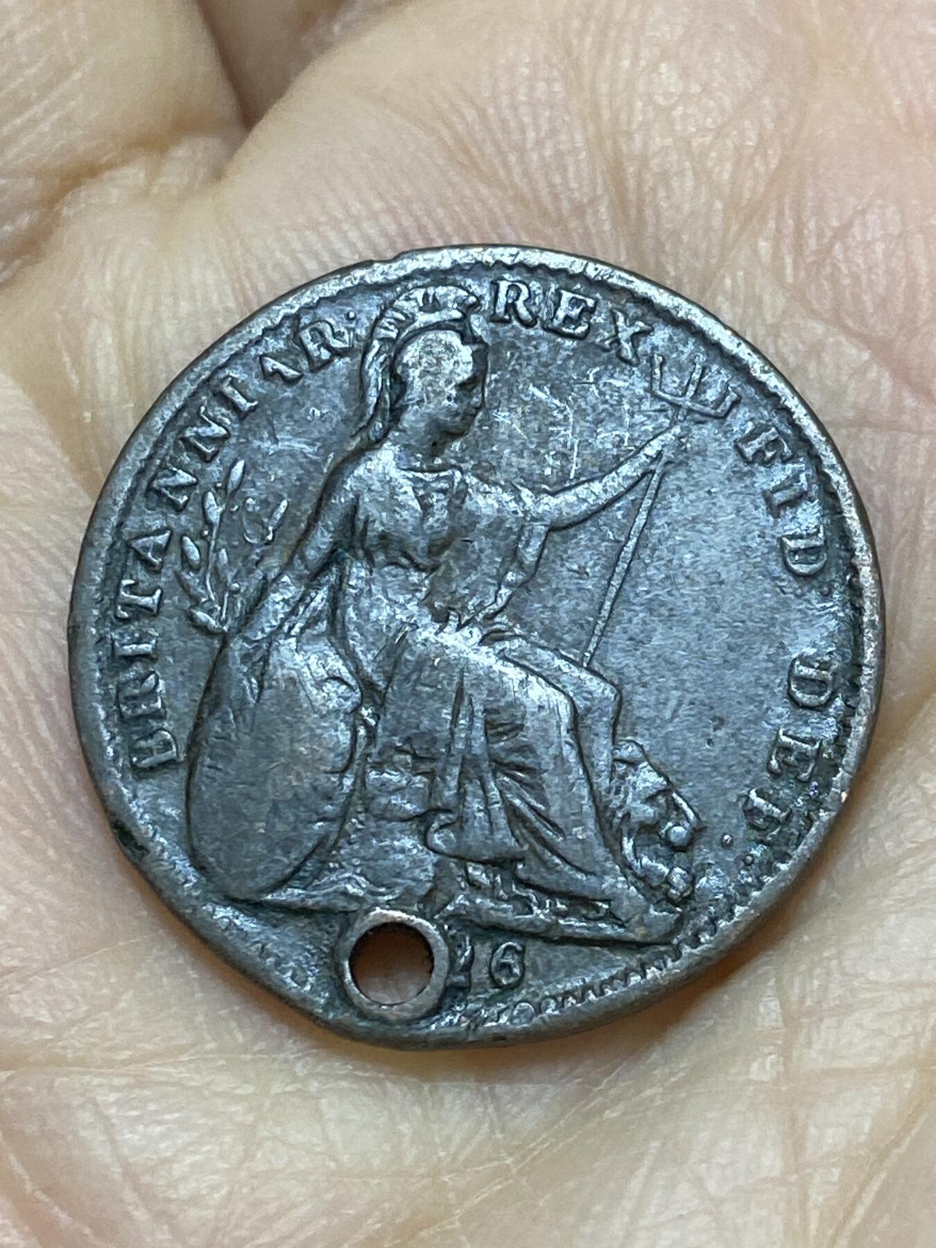 2025年第一百一十九场(总第一百四十五场）外国好品散币(免佣金) 打孔–英国🇬🇧1826年1法新(乔治四世时期)