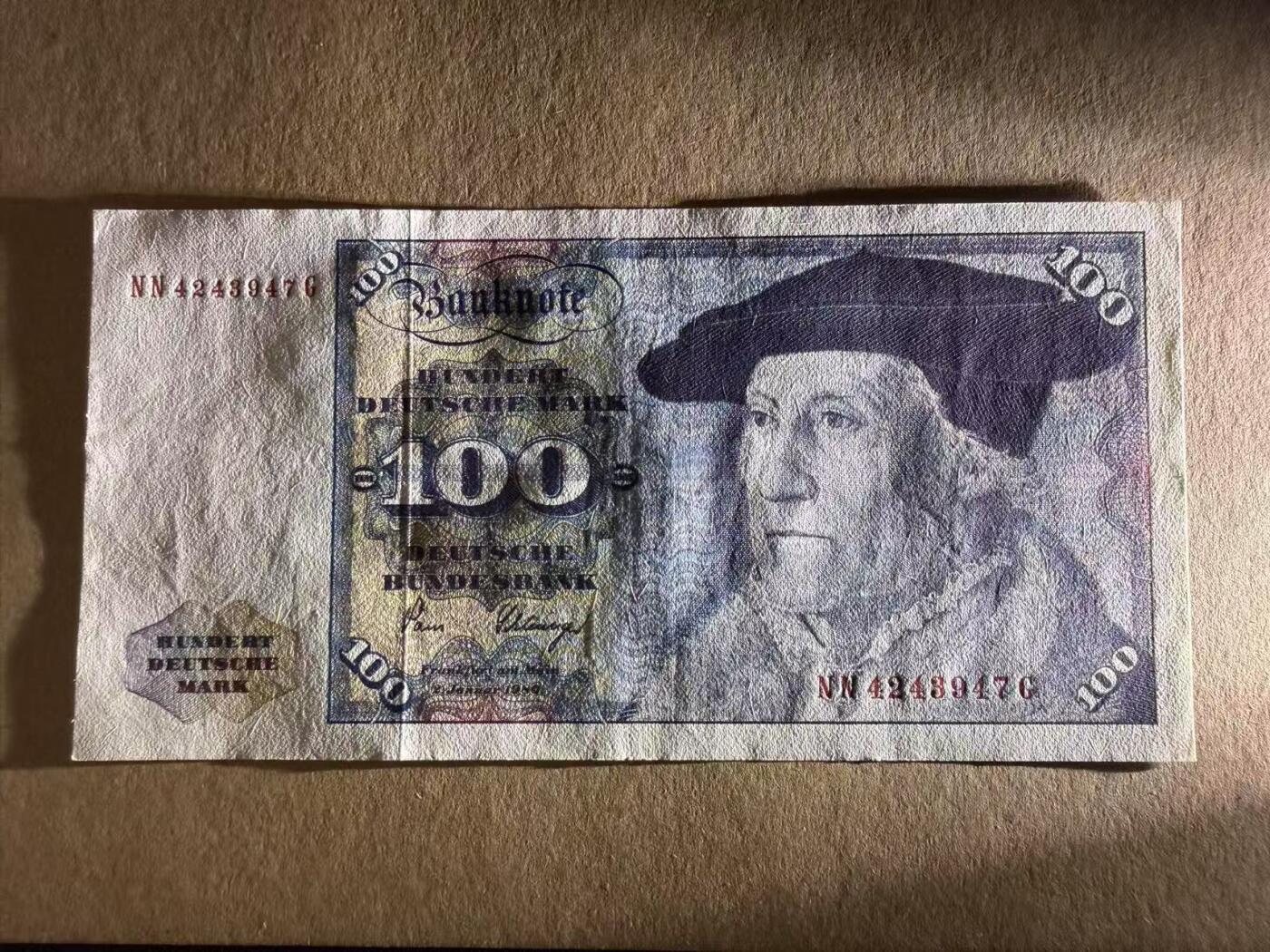 【礼羽收藏】🌏世界钱币拍卖第109期 德国1980年 100马克 全新unc-