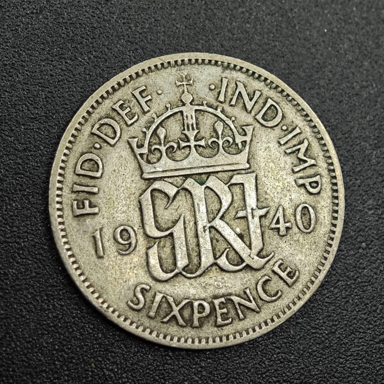 【淘币小摊】限时拍第七百八十拍  小银币场  满百包邮可预留两周  周一统一发货  英国1940年乔治六世6便士银币