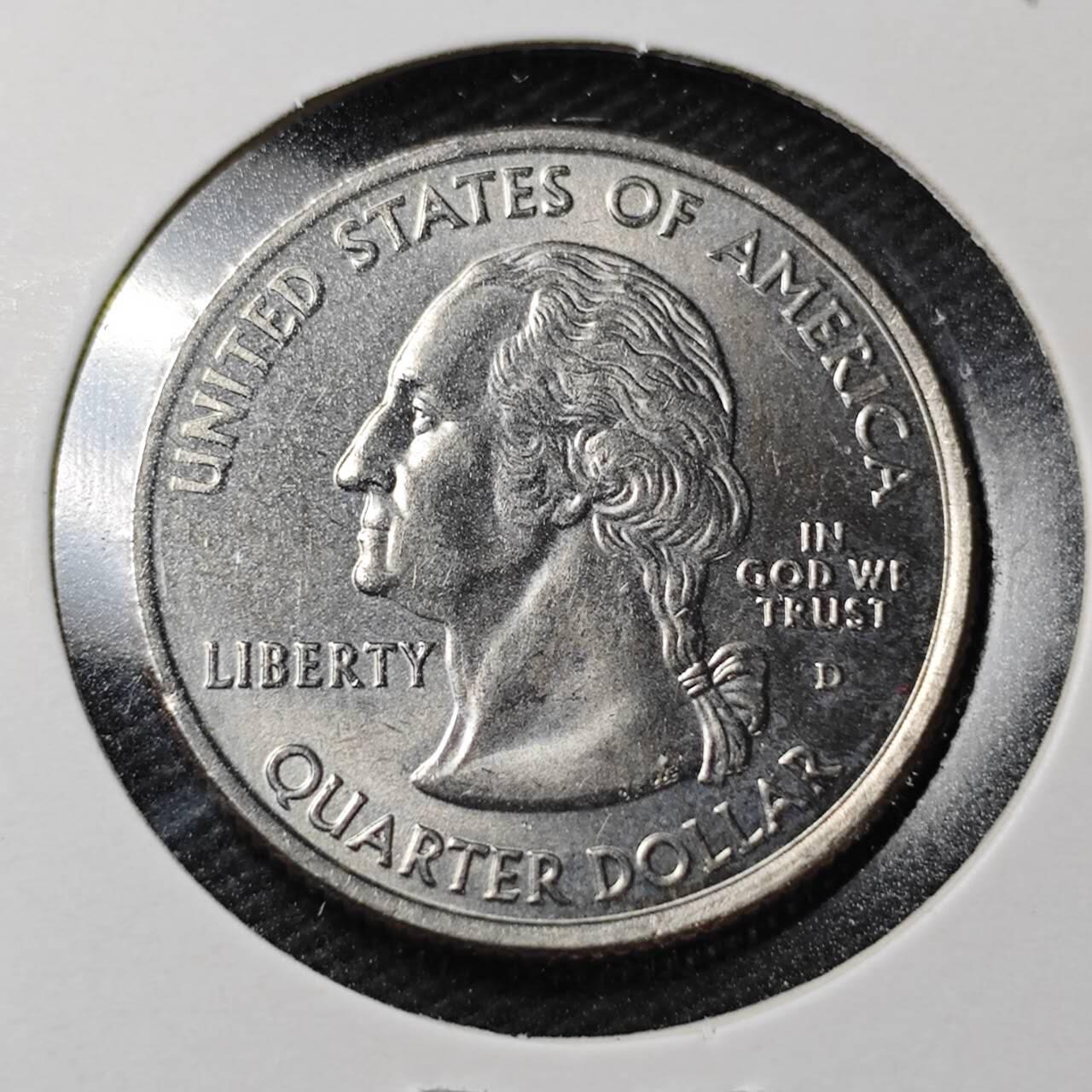 KK钱币收藏小铺  第361场  2月预留时间 周末发货  美国25分纪念币 好品