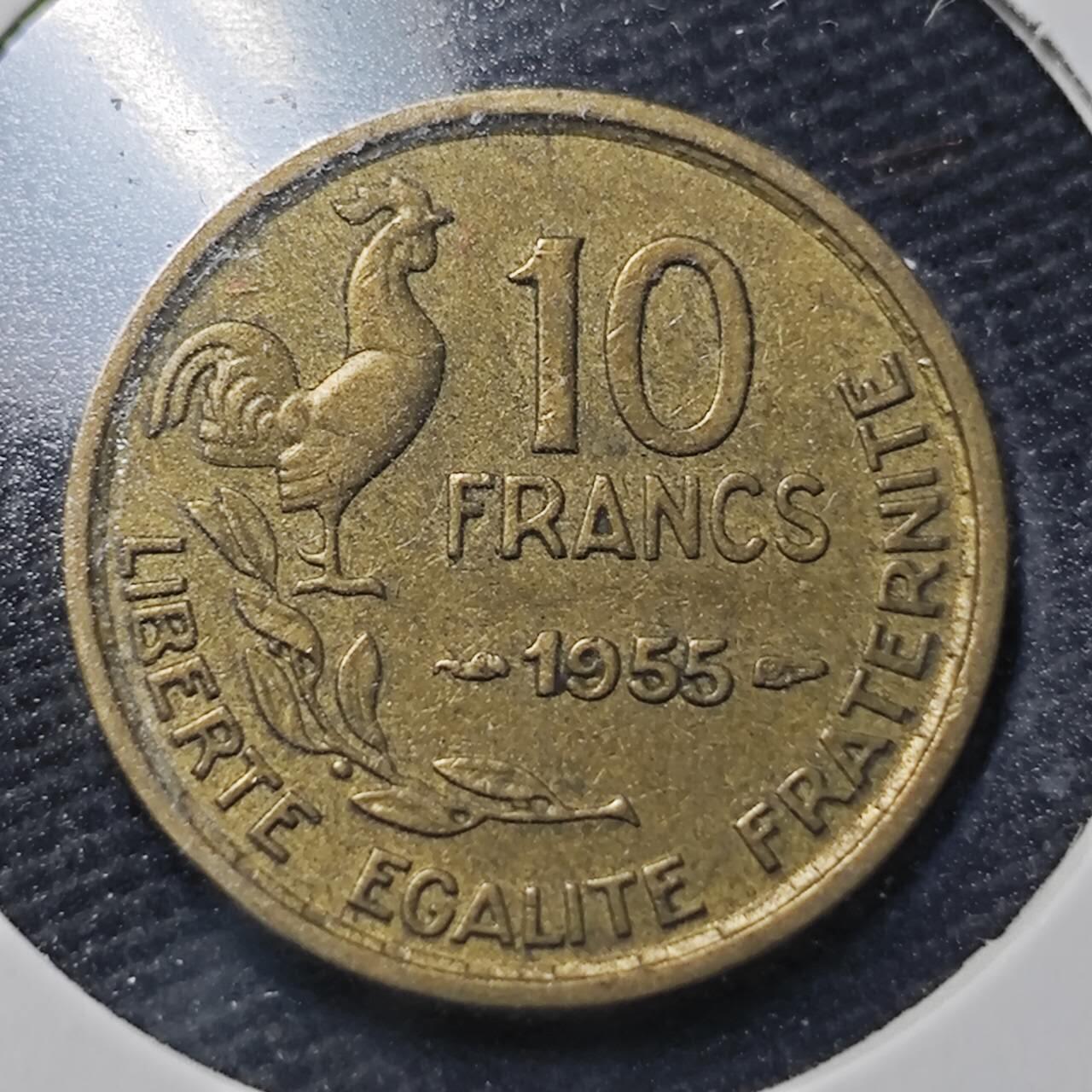 KK钱币收藏小铺  第360场  2月预留时间 周末发货  法国10法郎铜币