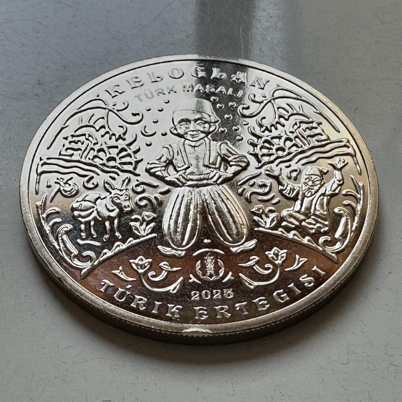 🌹外币初藏🌹🐯2025年第121场  每周二四六晚8️⃣点 哈萨克纪念币 哈萨克斯坦2023年突厥传说-凯洛格朗200坚戈纪念币 发行量1万枚 精制币--1