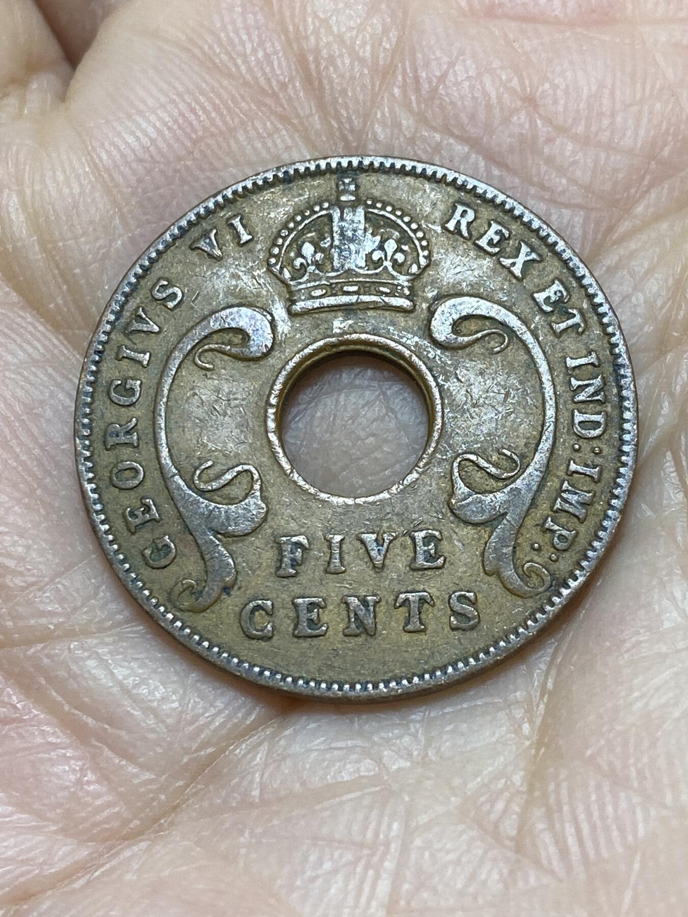 2025年第一百一十九场(总第一百四十五场）外国好品散币(免佣金) 英属东非1942年5分(乔治六世时期)