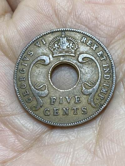 2025年第一百一十九场(总第一百四十五场）外国好品散币(免佣金) - 英属东非1942年5分(乔治六世第二版)