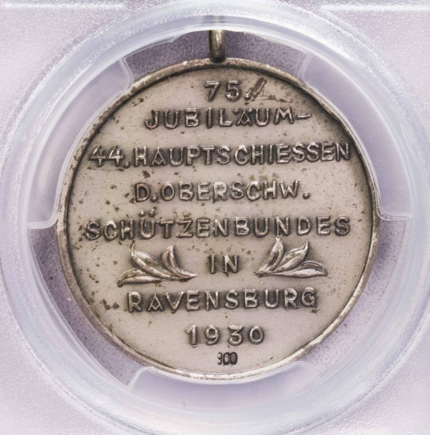 PCGS-MS63 1930德国拉文斯堡射击节银章唯一冠军