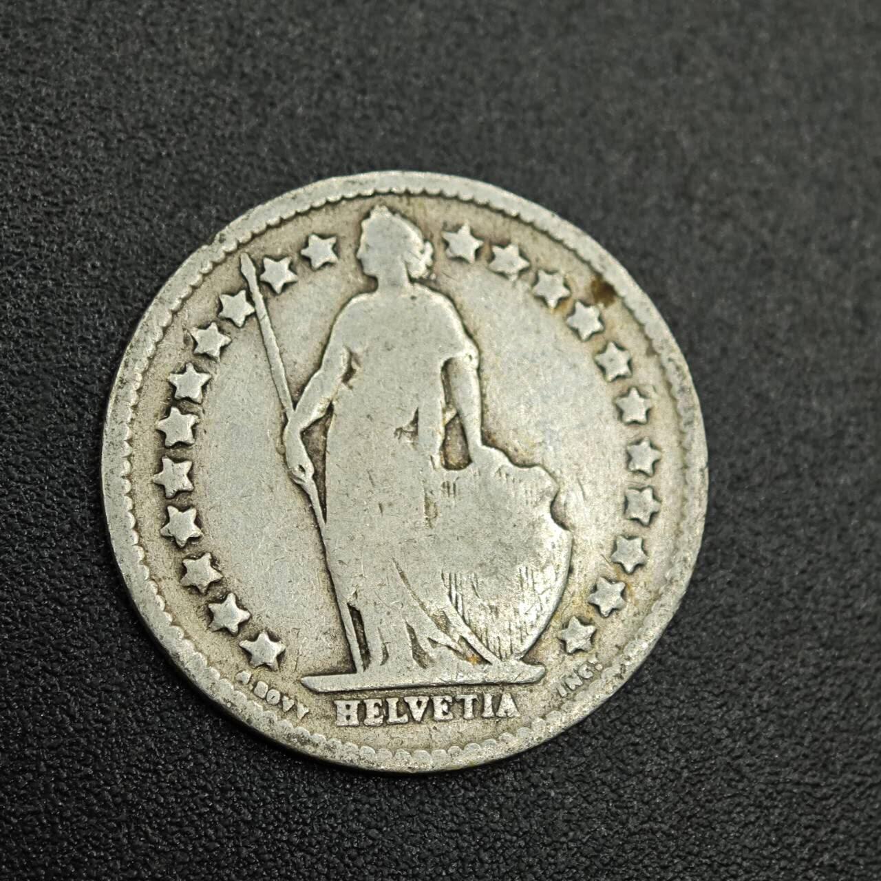 【淘币小摊】限时拍第七百八十拍  小银币场  满百包邮可预留两周  周一统一发货  瑞士1906年1/2法郎银币