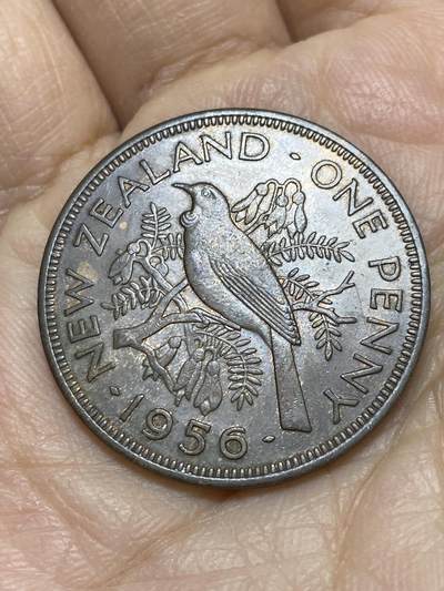 2025年第一百一十九场(总第一百四十五场）外国好品散币(免佣金) - 新西兰🇳🇿1956年1便士(伊丽莎白二世青年桂冠)