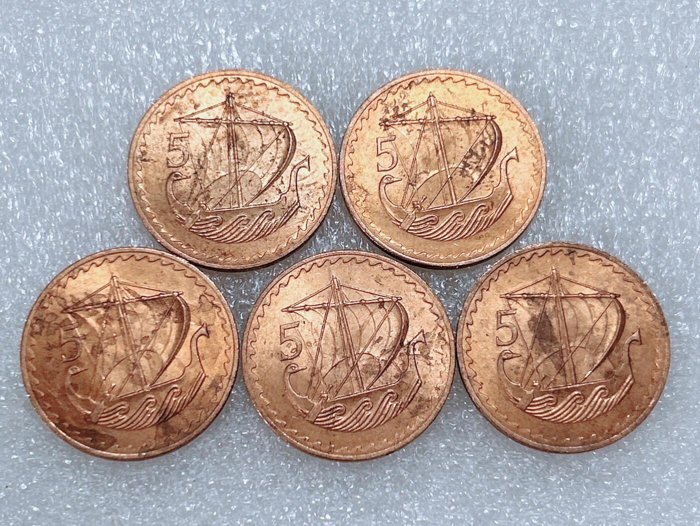 第一海外回流一元起拍收藏 散集专场  第259期 塞浦路斯1963年5米尔铜币 5枚 原光品