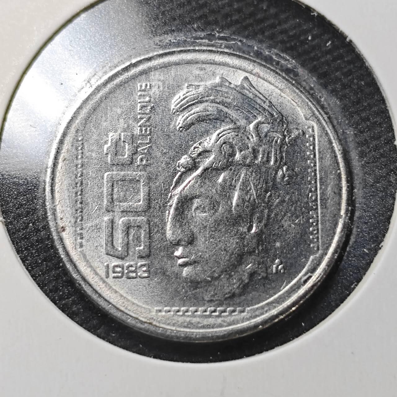 KK钱币收藏小铺  第360场  2月预留时间 周末发货  1983墨西哥50比索 少见纲目品种