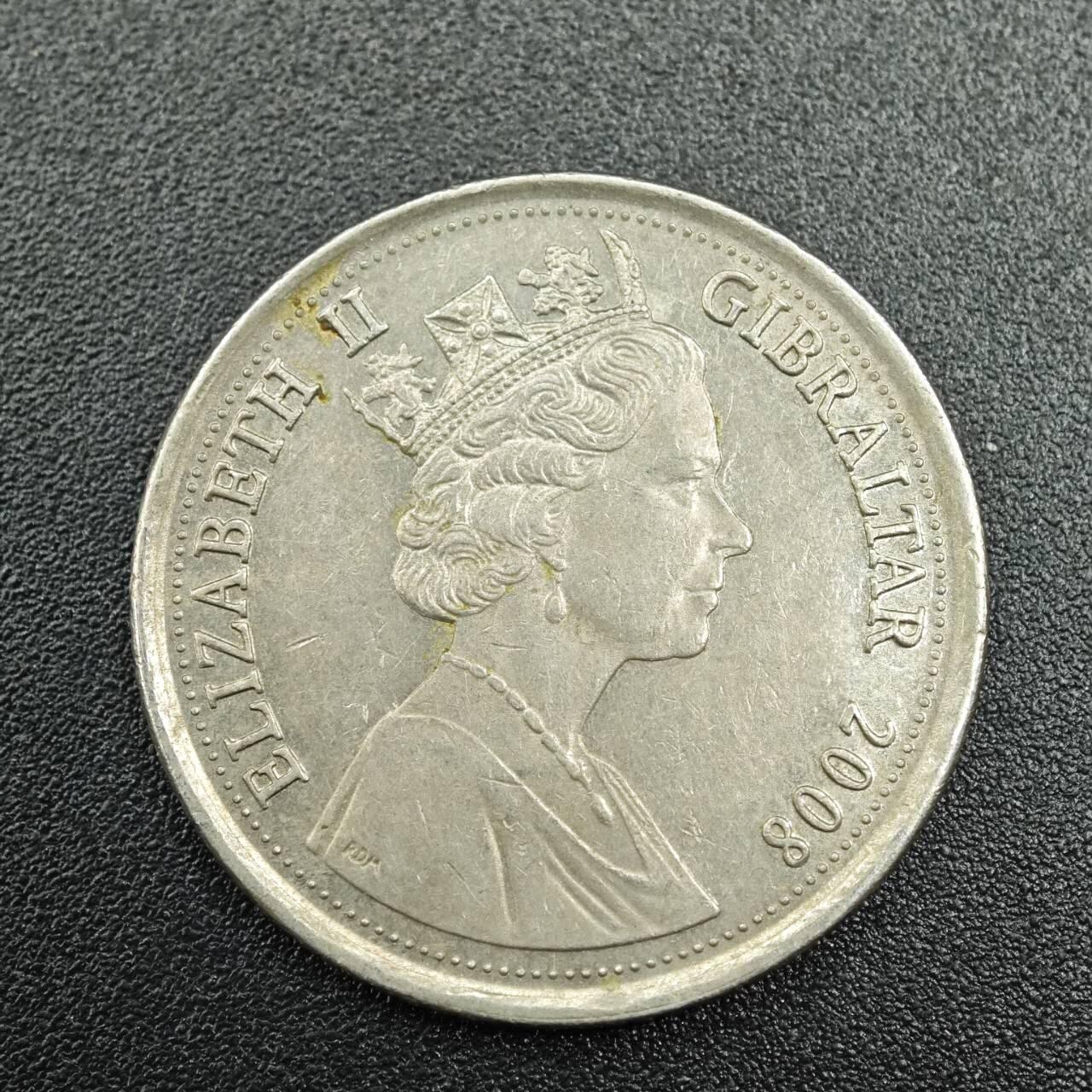 【淘币小摊】实时拍第七百七十九拍   散币场   满百包邮可预留二周 每周一统一发货   直布罗陀2008年10便士镍币