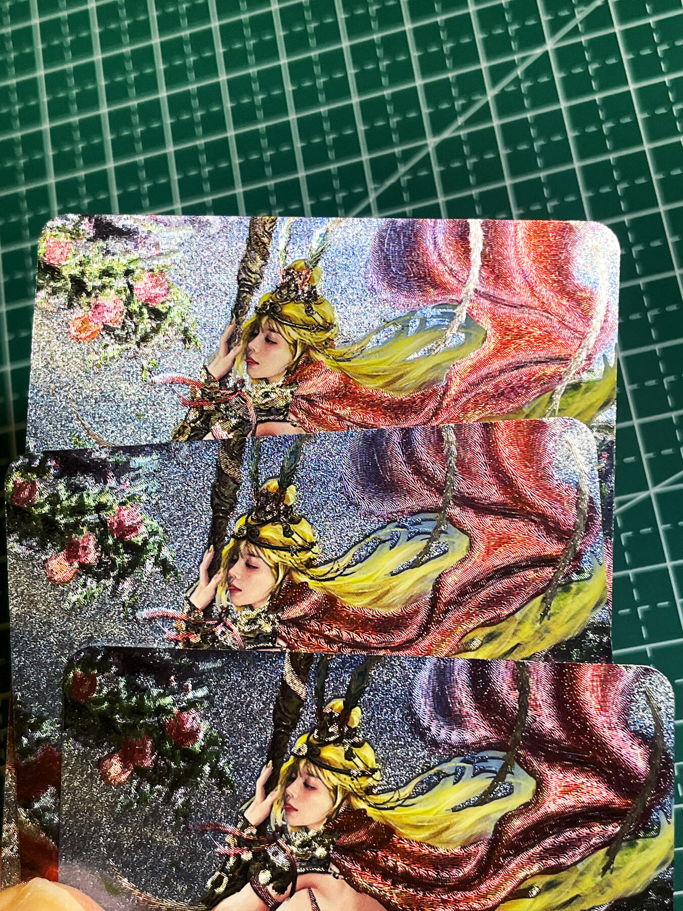 显眼宝35期 佣金1起 10月29日晚20:30截拍  卡将卡牌 稀有群芳 孙悟空三渐变三张 粗闪工艺 63*88