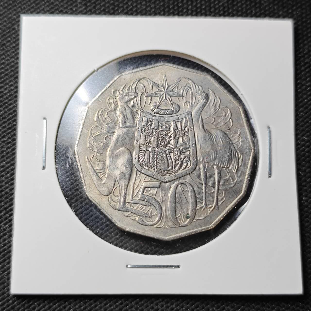 KK钱币收藏小铺  第361场  2月预留时间 周末发货  1976澳大利亚50便士铜币