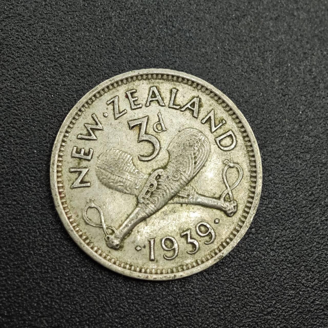 【淘币小摊】限时拍第七百八十拍  小银币场  满百包邮可预留两周  周一统一发货  新西兰1939年乔治六世3便士银币