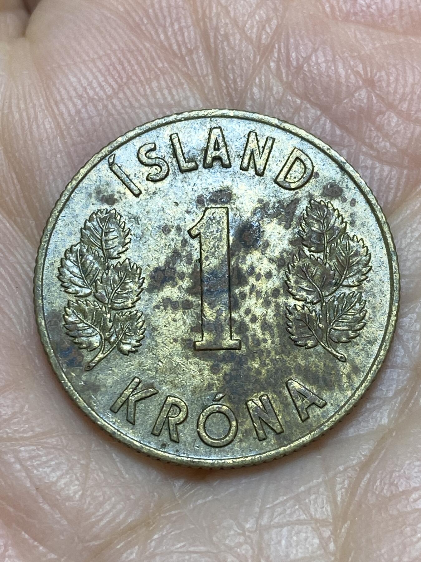 2025年第一百一十九场(总第一百四十五场）外国好品散币(免佣金) 冰岛🇮🇸1966年1克朗