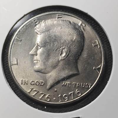 KK钱币收藏小铺  第360场  2月预留时间 周末发货 -  1976美国50分纪念币 建国200周年