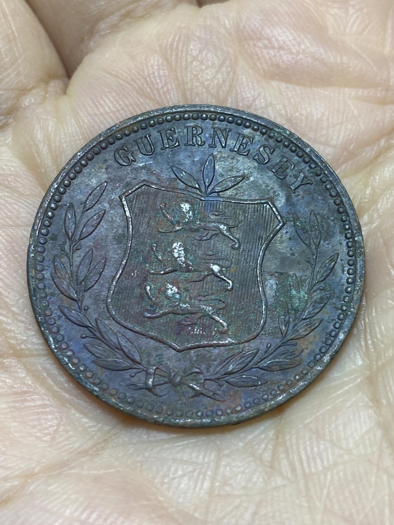 2025年第一百一十九场(总第一百四十五场）外国好品散币(免佣金) 英属根西岛🇬🇬1910年8道布(爱德华七世时期)