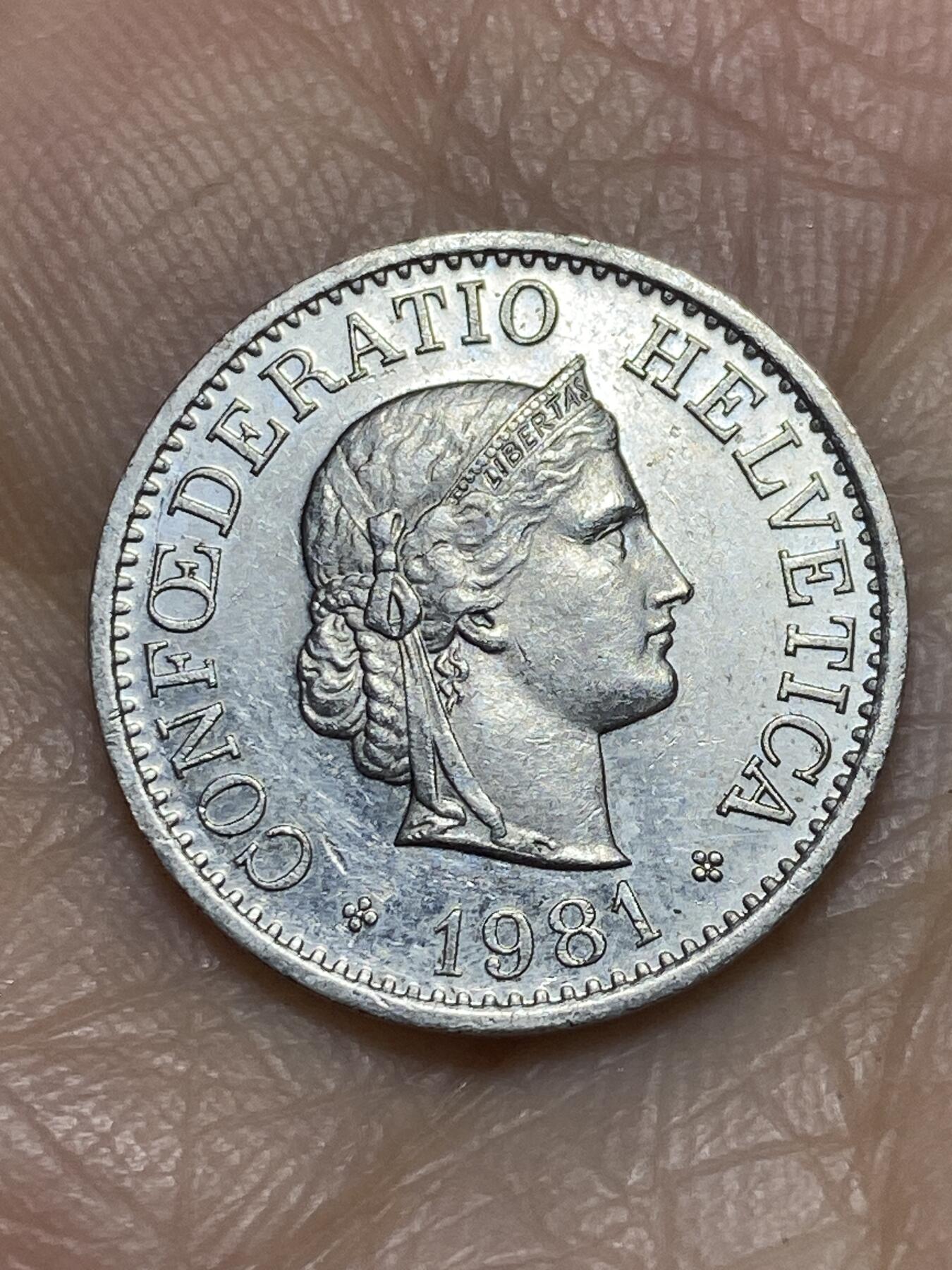 2025年第一百一十九场(总第一百四十五场）外国好品散币(免佣金) 瑞士🇨🇭1981年10分(无标版)