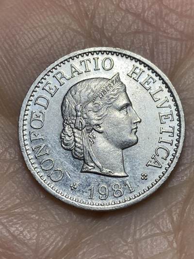 2025年第一百一十九场(总第一百四十五场）外国好品散币(免佣金) - 瑞士🇨🇭1981年10分(无标版)