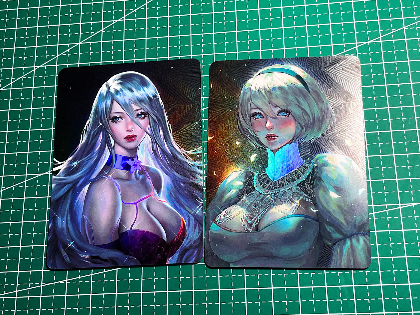 显眼宝35期 佣金1起 10月29日晚20:30截拍  赛博朋克风  A2 2B 一对 折光彩闪 2张 63*88