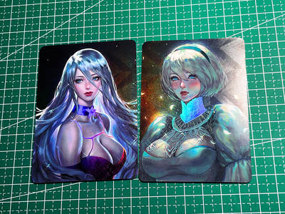 显眼宝35期 佣金1起 10月29日晚20:30截拍  - 赛博朋克风  A2 2B 一对 折光彩闪 2张 63*88