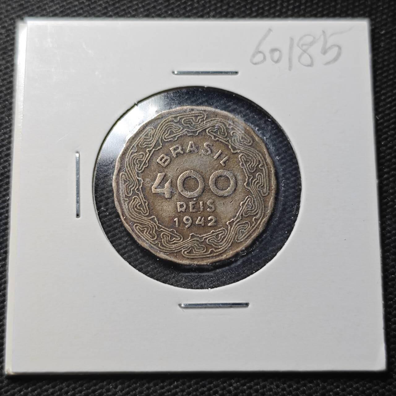 KK钱币收藏小铺  第360场  2月预留时间 周末发货  1942巴西400瑞斯