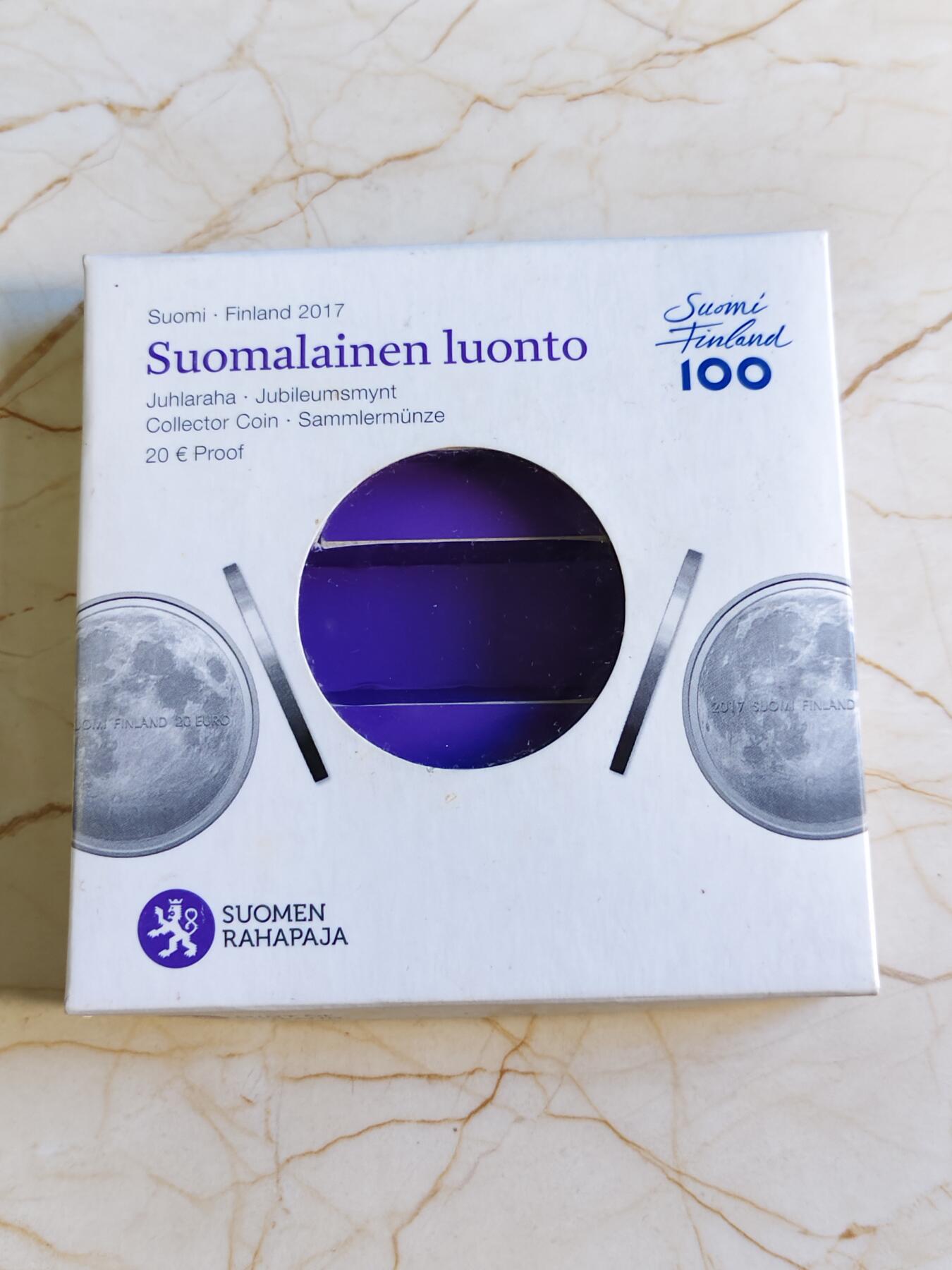 第180期拍卖【长期征集拍品】【北京币展专场】 获奖芬兰2017年自然系列乌鸦20欧NGC69精制银币925银25.5克直径38.6毫米