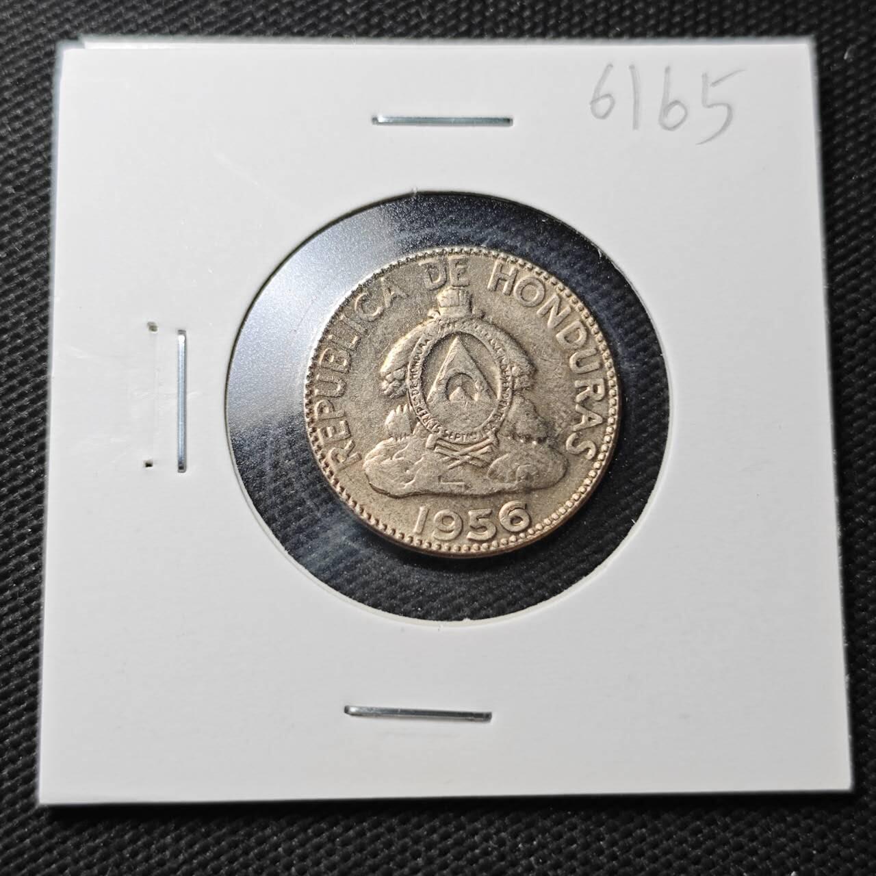 KK钱币收藏小铺  第361场  2月预留时间 周末发货  1956洪都拉斯5分 好品