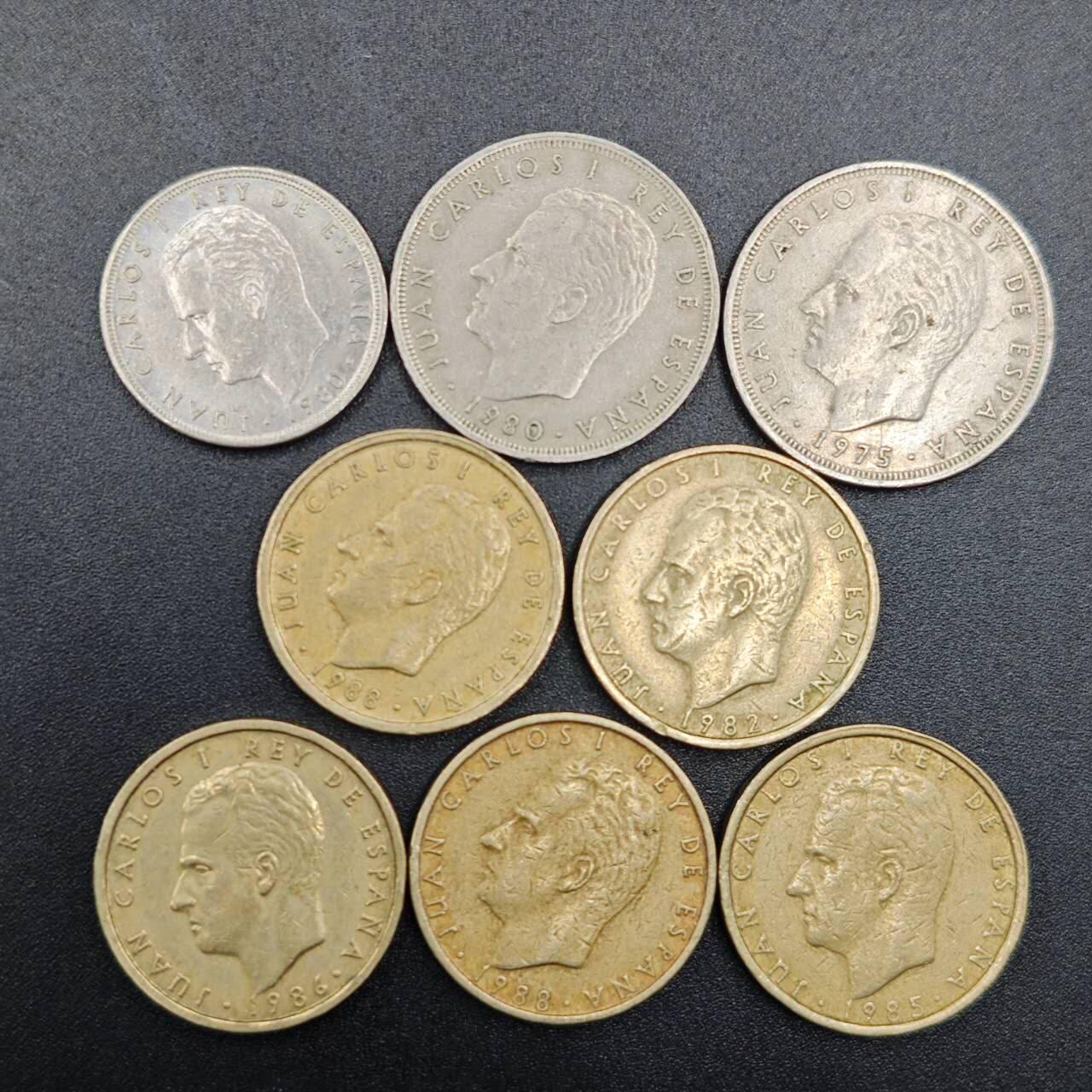 【淘币小摊】实时拍第七百七十九拍   散币场   满百包邮可预留二周 每周一统一发货   西班牙8枚