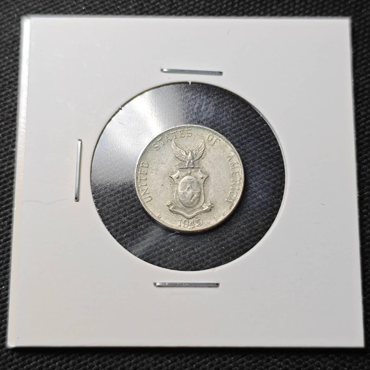 KK钱币收藏小铺  第361场  2月预留时间 周末发货  1945美属菲律宾10分银币