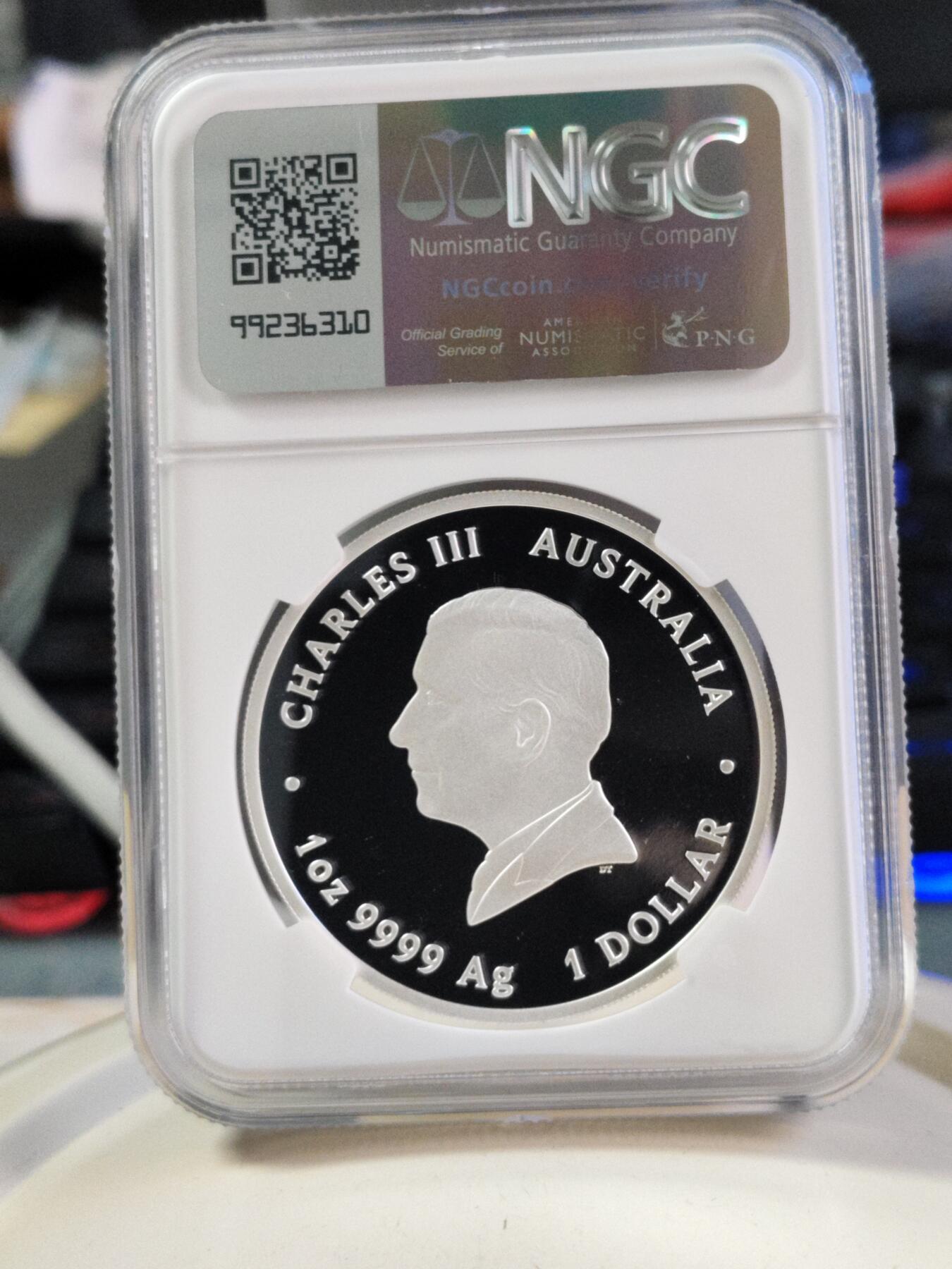 第180期拍卖【长期征集拍品】【北京币展专场】 NGC-PF70ULTRA CAMEO 2025年历史货币~澳大利亚宣言225周年精制纪念银币-1澳元（1盎司克重，999银，币径40.9MM，限量5千枚，盒证齐全）