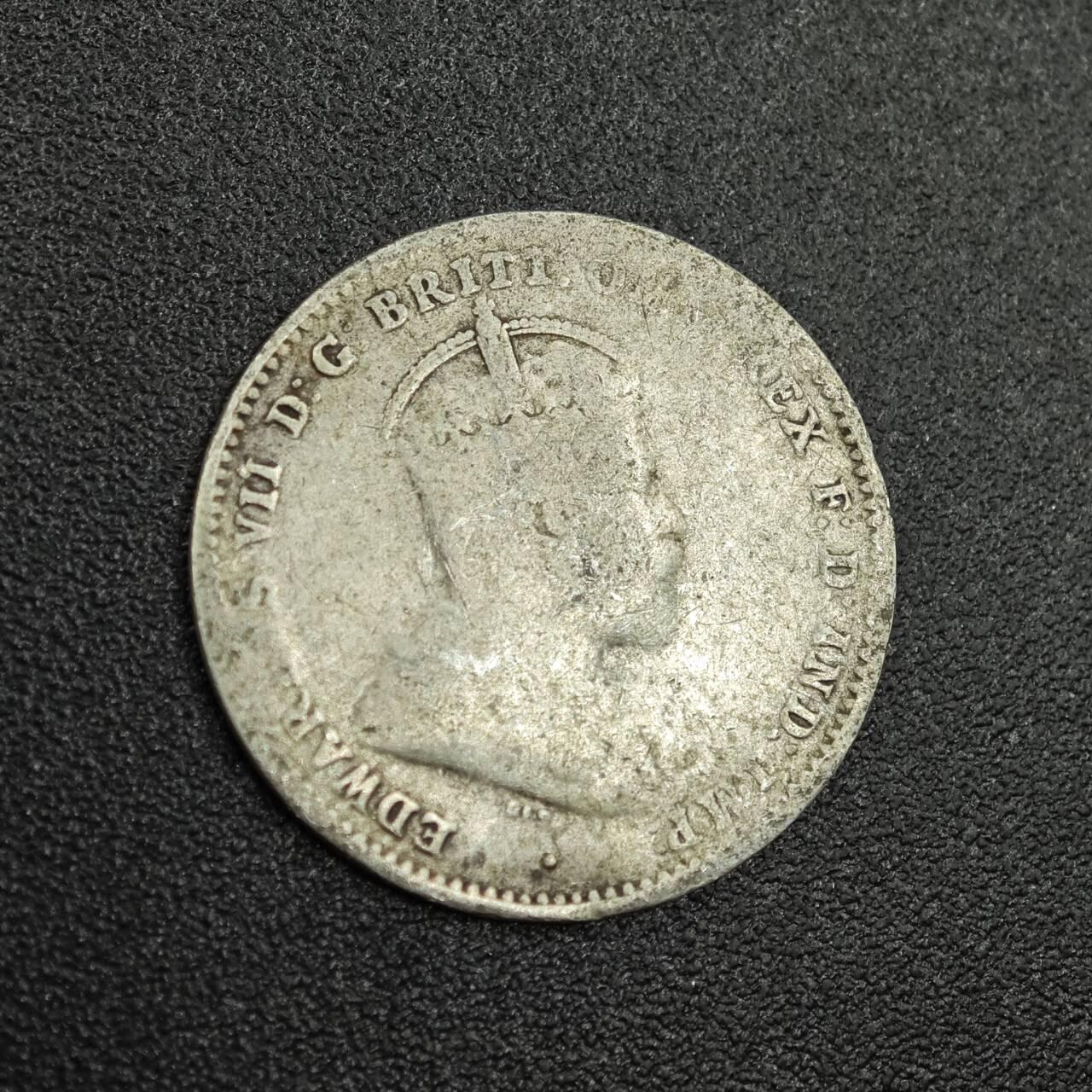 【淘币小摊】限时拍第七百八十拍  小银币场  满百包邮可预留两周  周一统一发货  澳大利亚1910年爱德华七世3便士银币