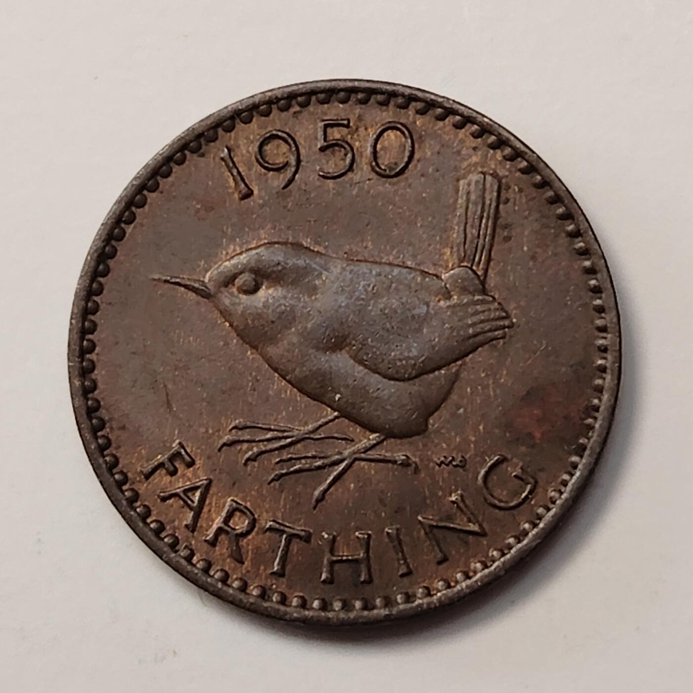 布加迪🐬～世界钱币(上海)🌾第 255 期 /  各国套币和散币 英国🇬🇧 1950年 1法新