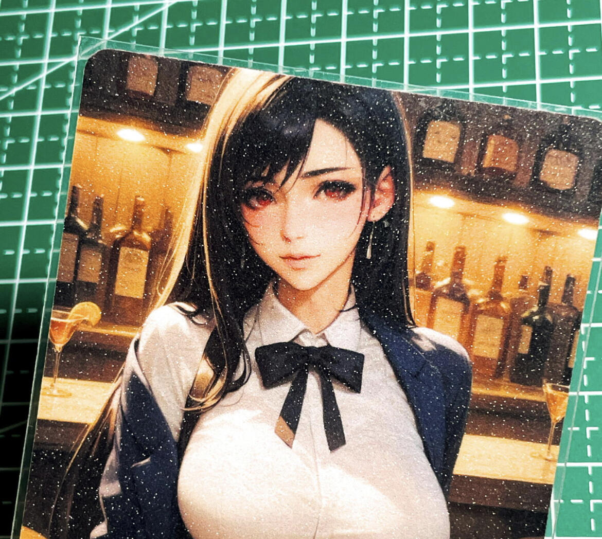 显眼宝35期 佣金1起 10月29日晚20:30截拍  正规 tifa 蒂法 盐晶闪一枚 双面图 63*88