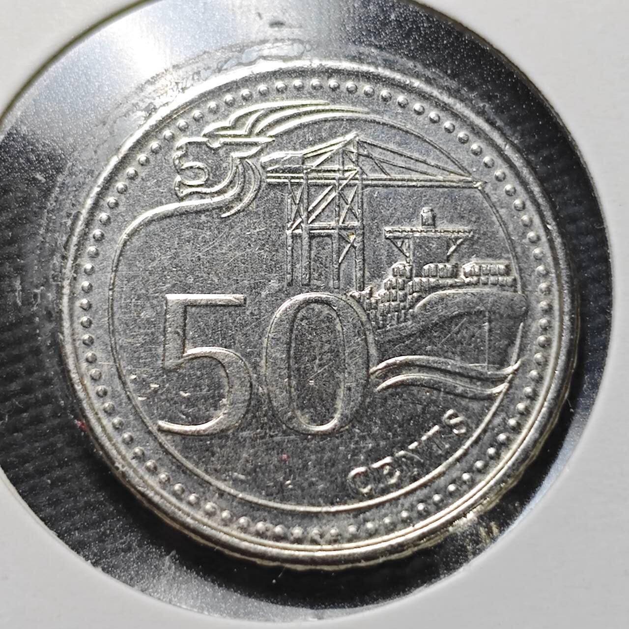 KK钱币收藏小铺  第360场  2月预留时间 周末发货  新加坡50分