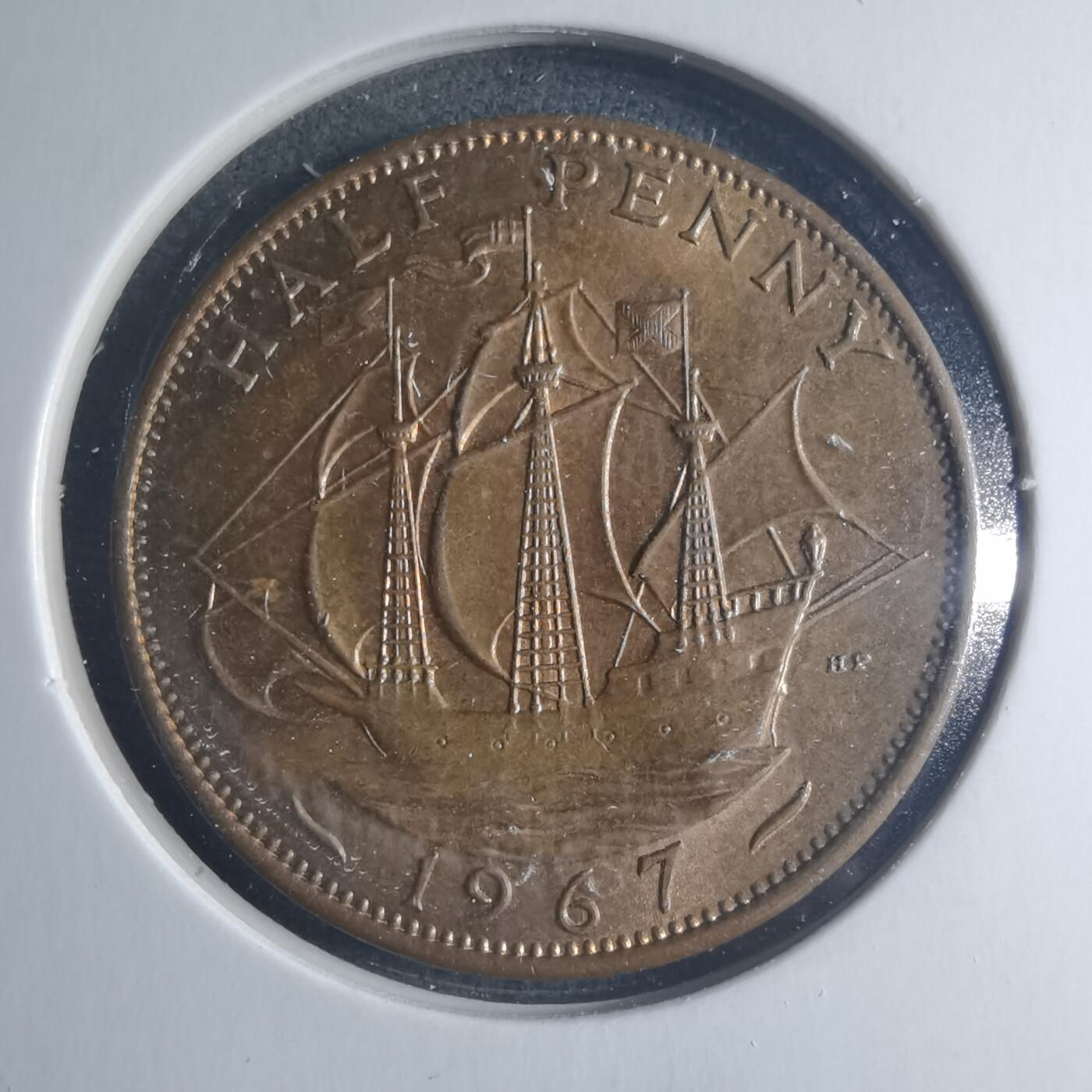 沼泽如烟--第885场 英国1967年半便士