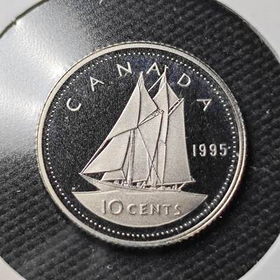 KK钱币收藏小铺  第361场  2月预留时间 周末发货 -  1995加拿大10分精制币